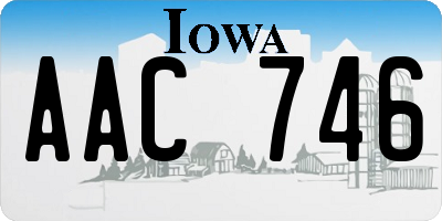 IA license plate AAC746