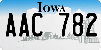 IA license plate AAC782