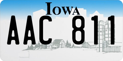 IA license plate AAC811