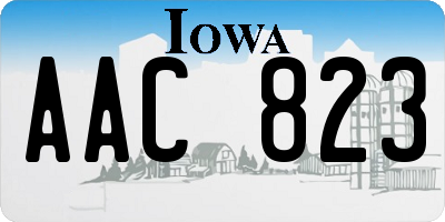 IA license plate AAC823