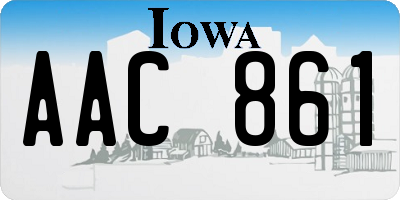 IA license plate AAC861