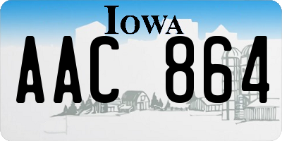 IA license plate AAC864