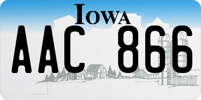 IA license plate AAC866