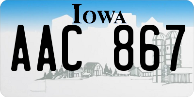 IA license plate AAC867