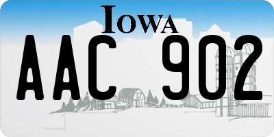 IA license plate AAC902