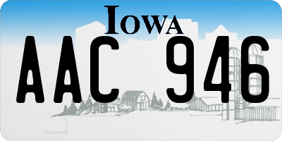 IA license plate AAC946