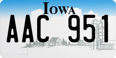 IA license plate AAC951