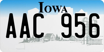 IA license plate AAC956