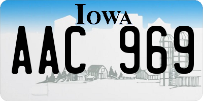 IA license plate AAC969