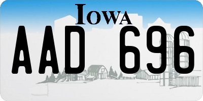 IA license plate AAD696