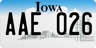 IA license plate AAE026