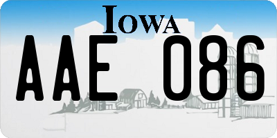 IA license plate AAE086