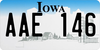 IA license plate AAE146