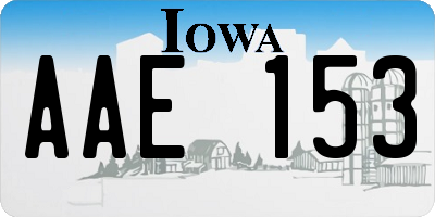 IA license plate AAE153