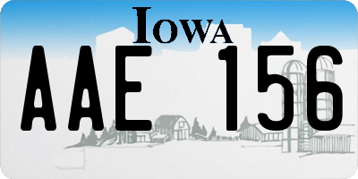 IA license plate AAE156