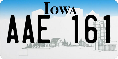 IA license plate AAE161