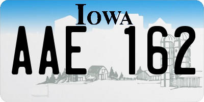 IA license plate AAE162