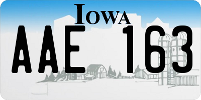 IA license plate AAE163