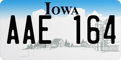 IA license plate AAE164