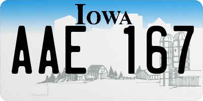 IA license plate AAE167