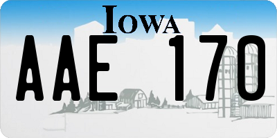 IA license plate AAE170