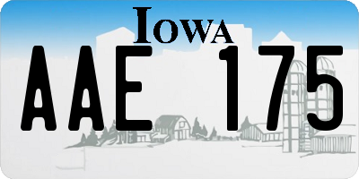 IA license plate AAE175