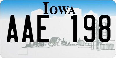 IA license plate AAE198