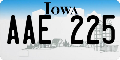 IA license plate AAE225