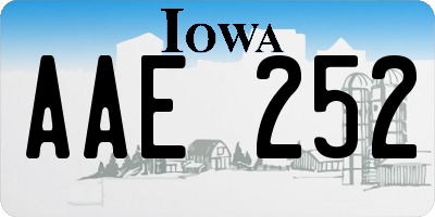 IA license plate AAE252