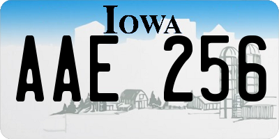 IA license plate AAE256