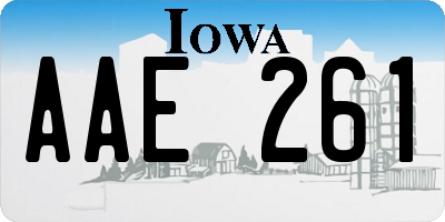 IA license plate AAE261