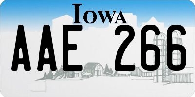 IA license plate AAE266