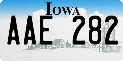 IA license plate AAE282