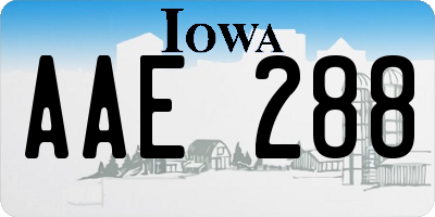 IA license plate AAE288