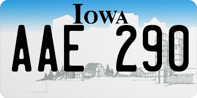 IA license plate AAE290