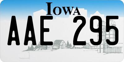 IA license plate AAE295