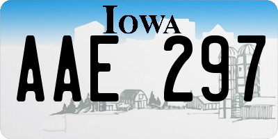 IA license plate AAE297
