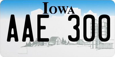 IA license plate AAE300