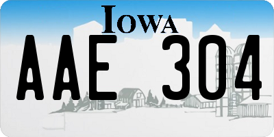 IA license plate AAE304