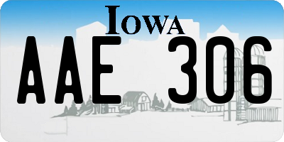 IA license plate AAE306