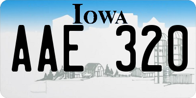 IA license plate AAE320