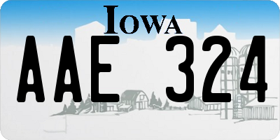 IA license plate AAE324