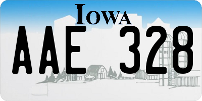 IA license plate AAE328