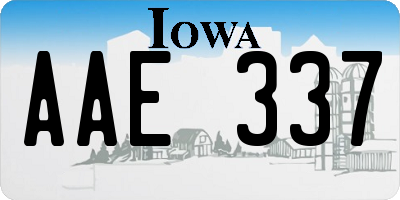 IA license plate AAE337