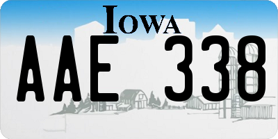 IA license plate AAE338