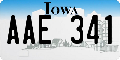 IA license plate AAE341