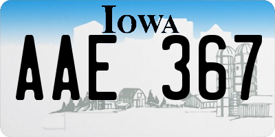 IA license plate AAE367