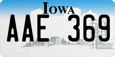 IA license plate AAE369