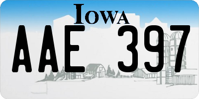 IA license plate AAE397