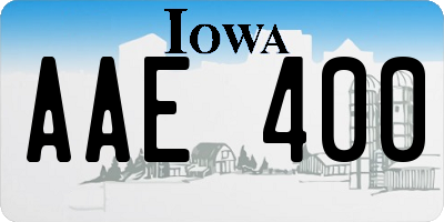 IA license plate AAE400